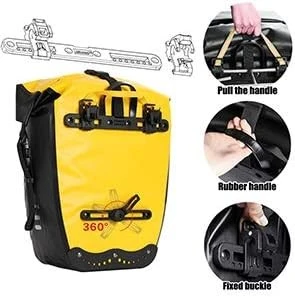 Yellow Waterproof Cycle Panniers